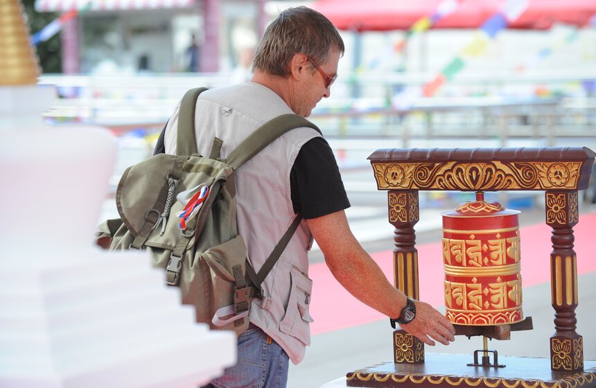 На Пушскинской площади поставили исполняющую желания ступу 3 фото