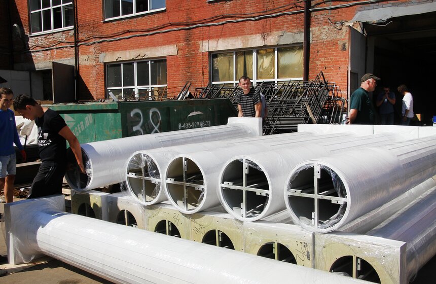 Как создают триумфальные арки ко Дню города 8 фото