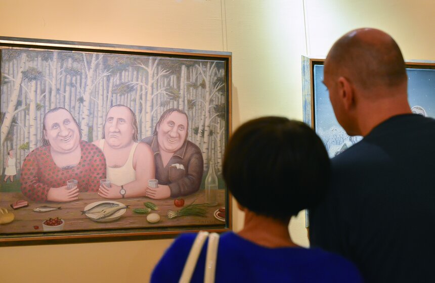 Выставка "Импортозамещение" в галерее "Дом Нащокина" 13 фото