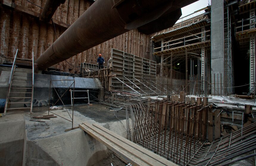 Как строятся станции метро "Ломоносовский проспект" и "Раменки" 34 фото