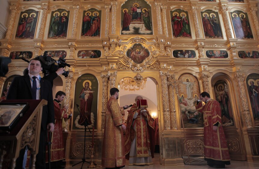 В Москве освятили воссозданный храм Преображения Господня 4 фото