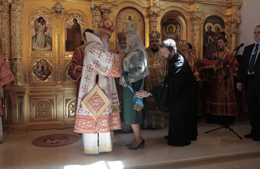 В Москве освятили воссозданный храм Преображения Господня 10 фото