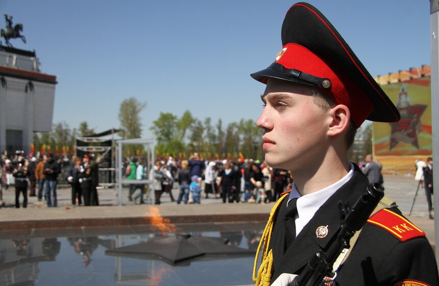 На Поклонной горе прошел парад кадетов Москвы и Минска 27 фото