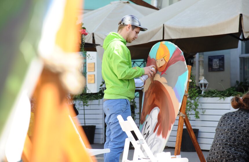 На Арбате прошел парад в честь Георгия Победоносца 1 фото