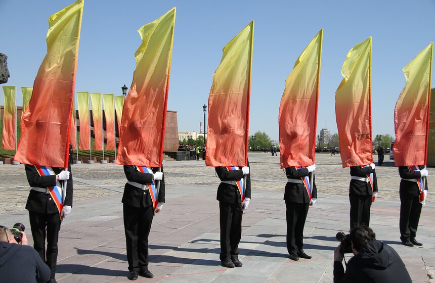 На Поклонной горе прошел парад кадетов Москвы и Минска 21 фото