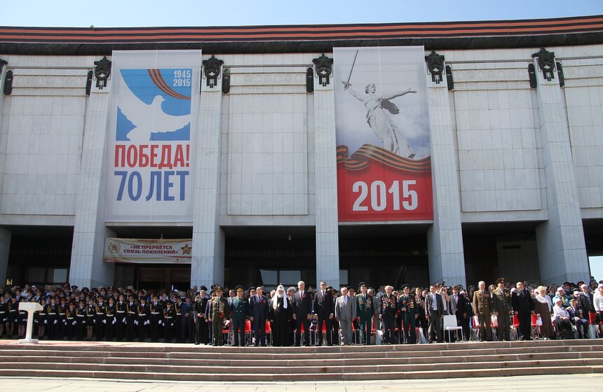 На Поклонной горе прошел парад кадетов Москвы и Минска 9 фото