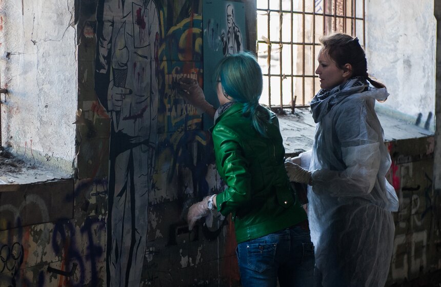 У Курского вокзала открылся стрит-арт фестиваль "Голос Улиц" 6 фото