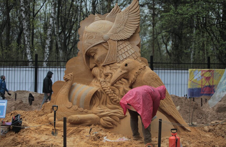 Выставка песчаных скульптур открылась в "Сокольниках" 5 фото
