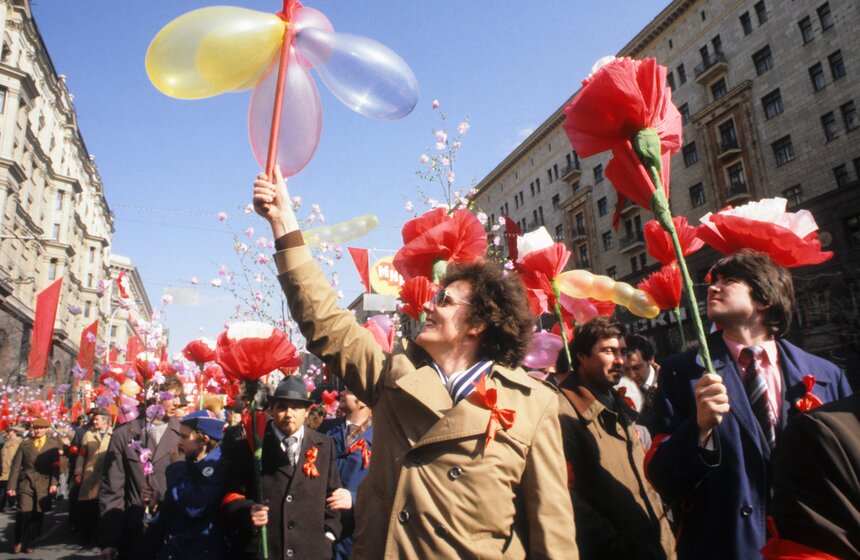 Первомайская демонстрация в Москве, 1981 год. Фото: ТАСС/ Игорь Зотин