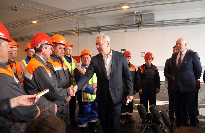 Сергей Собянин открыл движение по новому тоннелю на Дмитровке 1 фото