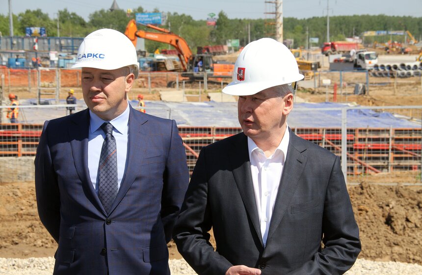 Сергей Собянин осмотрел ход реконструкции Калужского шоссе 7 фото