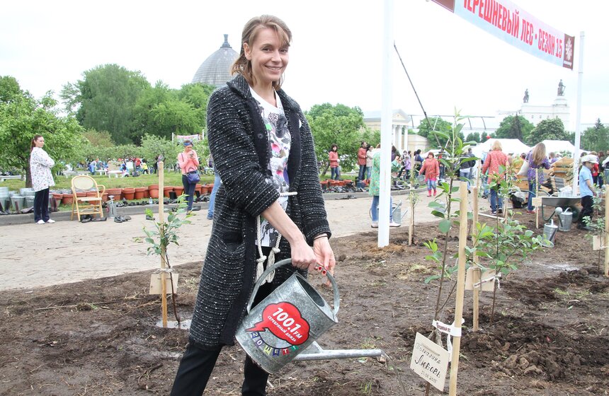 На ВДНХ высадили вишневый сад 30 фото