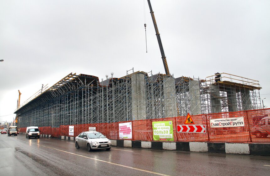 Сергей Собянин посетил строительство эстакады на Волоколамке 11 фото