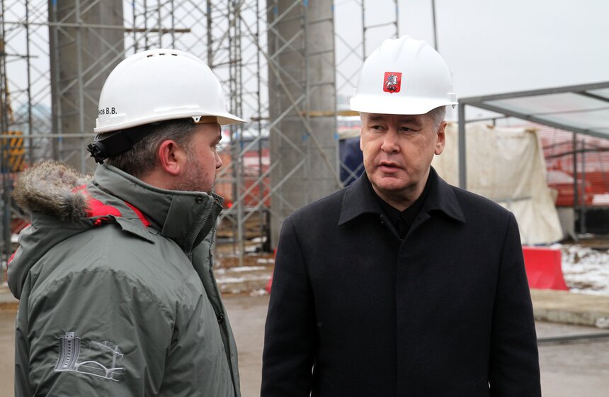 Сергей Собянин посетил строительство эстакады на Волоколамке 10 фото