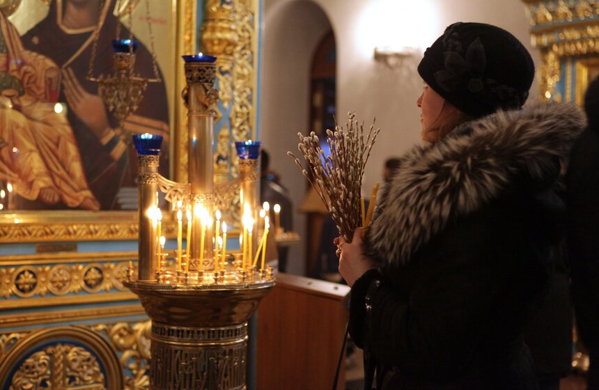 Православные в столице отмечают Вербное воскресенье 12 фото