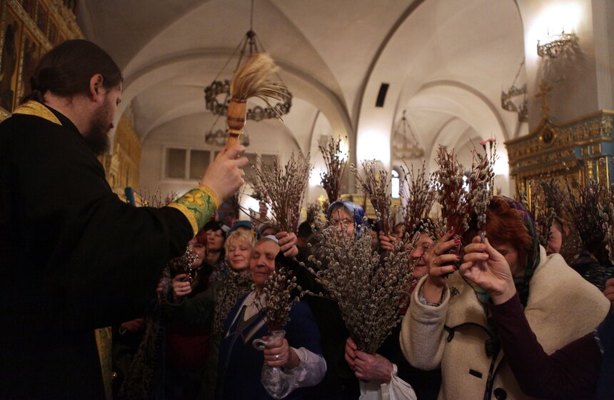 Православные в столице отмечают Вербное воскресенье 6 фото