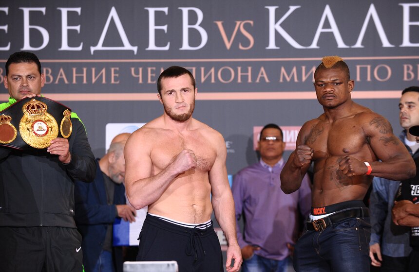В Лужниках перед боем взвесили боксеров Лебедева и Каленга 19 фото