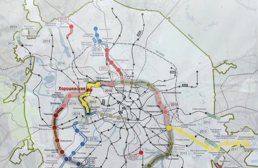 Мэр осмотрел ход строительства станции "Хорошевская" 5 фото