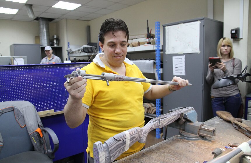 Сергей Собянин протестировал винтовки завода "Промтехнология" 8 фото