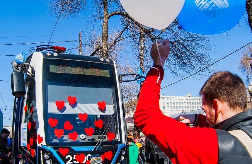 На Чистопрудном бульваре прошел парад трамваев 20 фото
