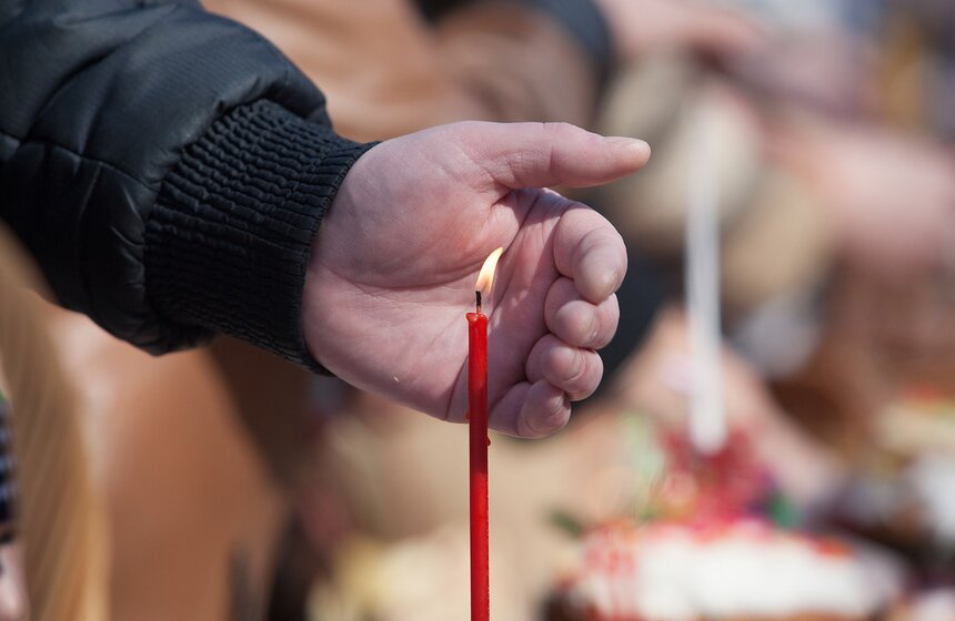 В столичных церквях освятили куличи и пасхи 38 фото