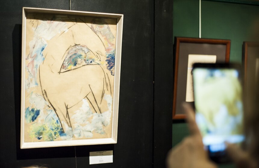 Выставка Анатолия Зверева "И люди, и звери" в галерее "Веллум" 7 фото