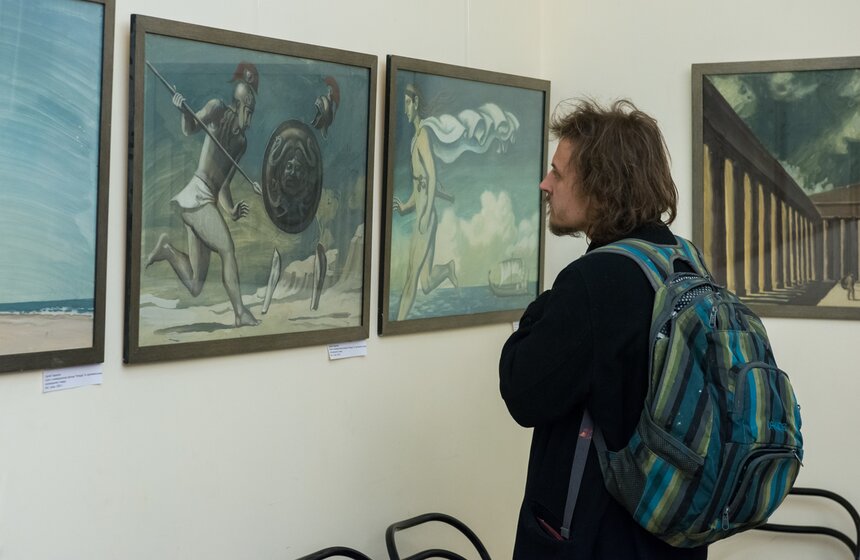 В библиотеке имени Тургенева стартовал проект "Художник и книга" 9 фото