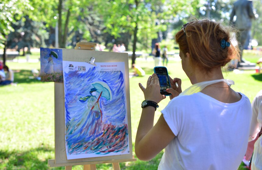 В парке МУЗЕОН состоялся пленэр "Твори как Моне" 18 фото