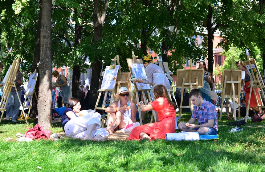 В парке МУЗЕОН состоялся пленэр "Твори как Моне" 7 фото