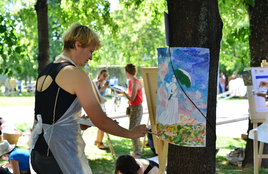 В парке МУЗЕОН состоялся пленэр "Твори как Моне" 10 фото