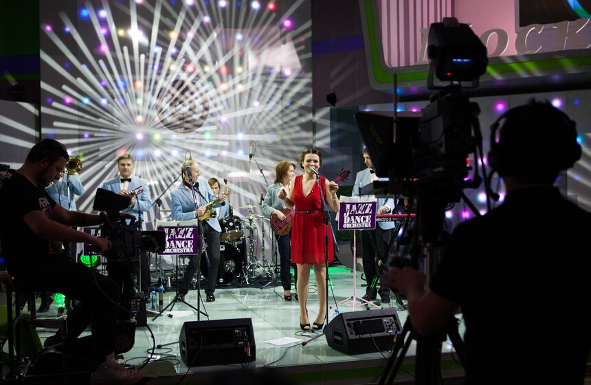 Jazz Dance Orchestra дали концерт в студии "Москвы 24" 15 фото
