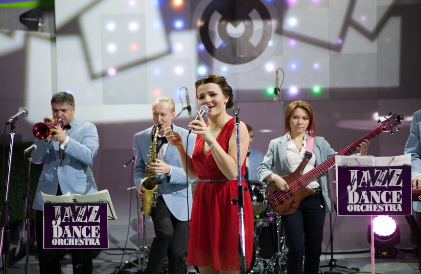 Jazz Dance Orchestra дали концерт в студии "Москвы 24" 8 фото