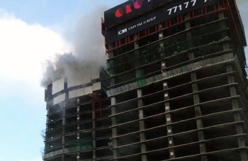 Пожар в деловом центре "Москва-Сити" 6 фото