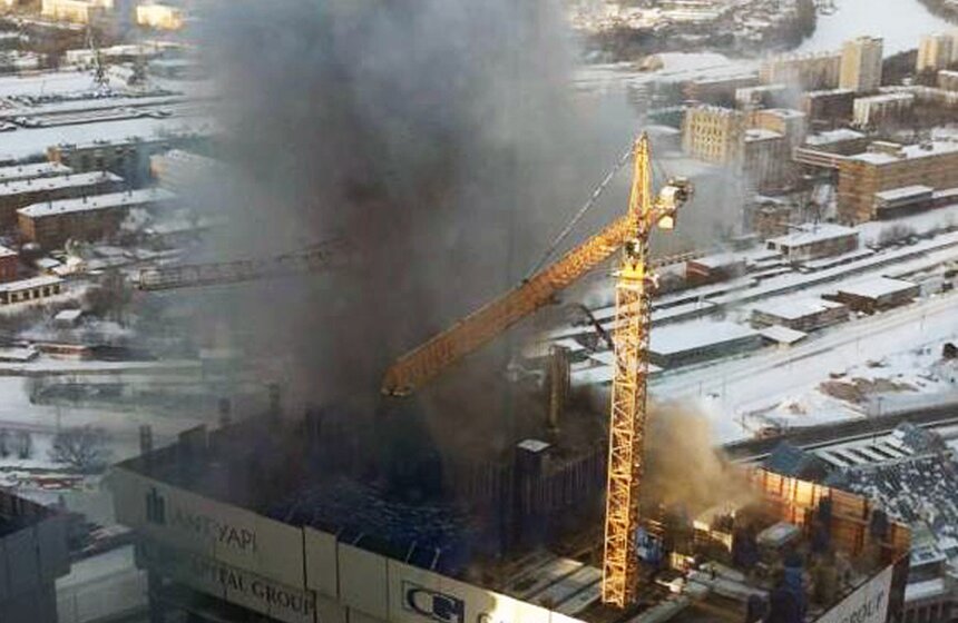 Пожар в деловом центре "Москва-Сити" 3 фото