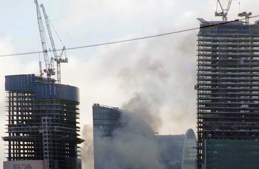 Пожар в деловом центре "Москва-Сити" 10 фото