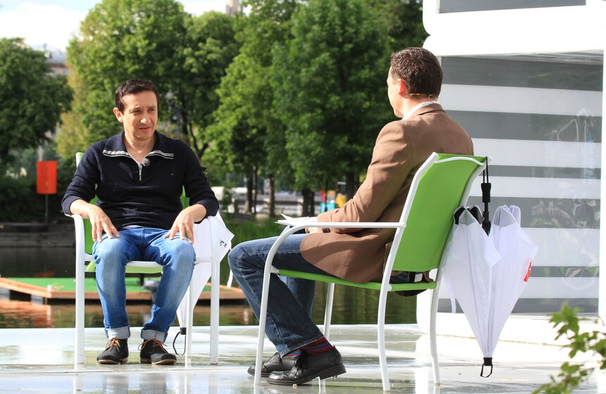 "Лето в парке": музыканты и актеры в гостях у "Москвы 24" 21 фото