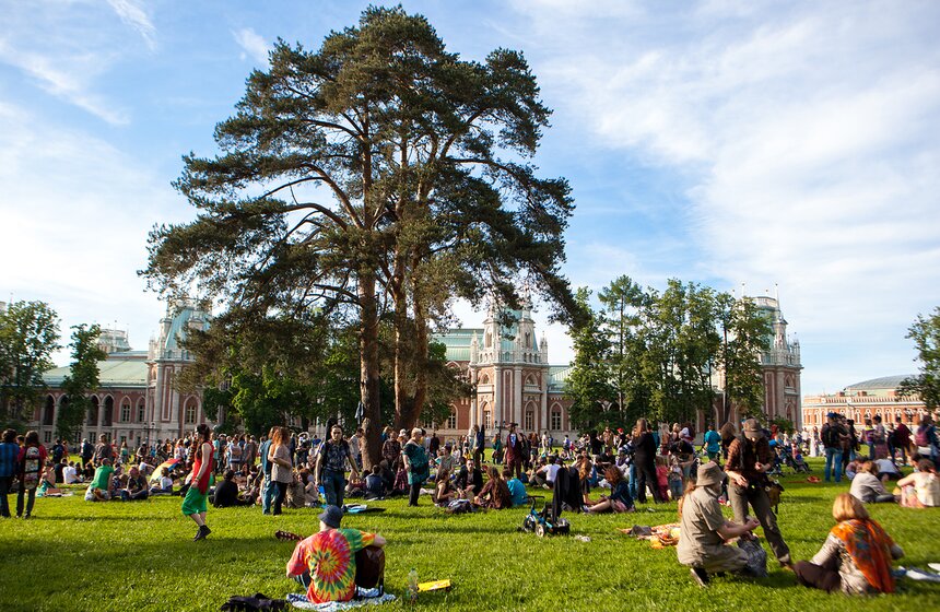 Дети солнца: в парке "Царицыно" прошел традиционный "хиппятник" 1 фото