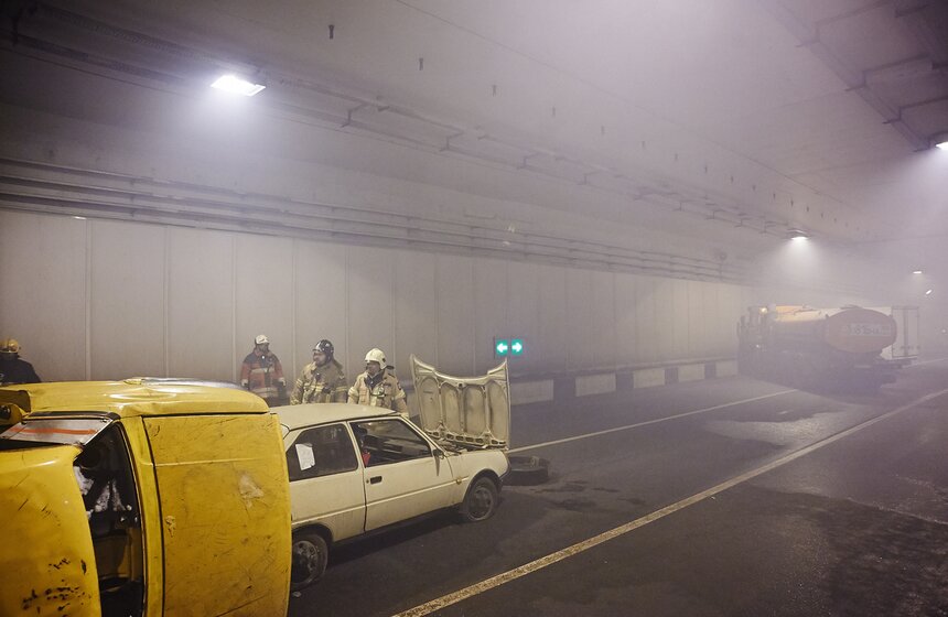 В Алабяно-Балтийском тоннеле прошли учения спасателей МЧС 10 фото