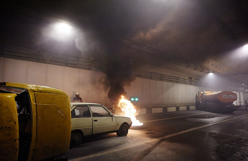 В Алабяно-Балтийском тоннеле прошли учения спасателей МЧС 13 фото