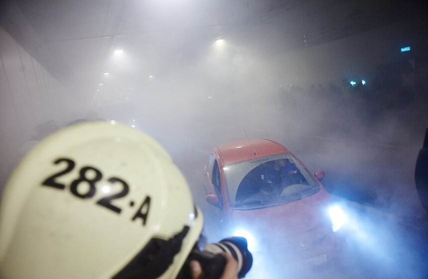 В Алабяно-Балтийском тоннеле прошли учения спасателей МЧС 12 фото