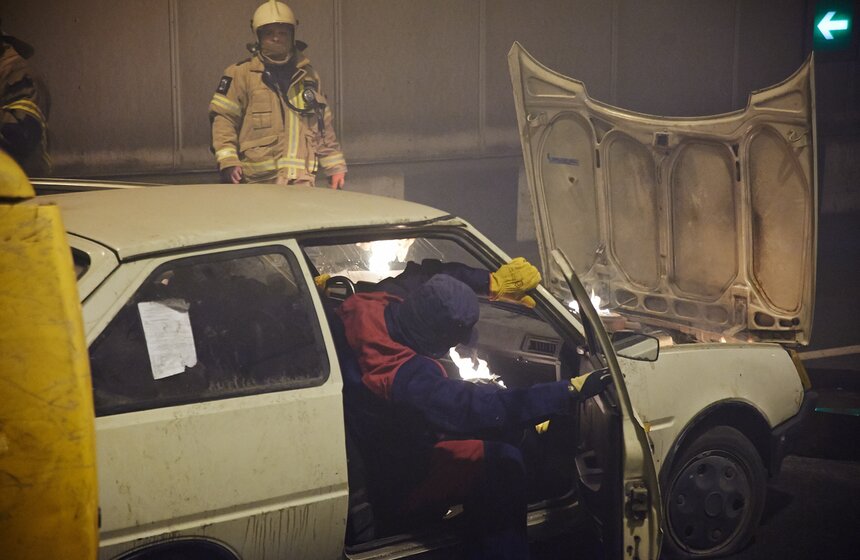 В Алабяно-Балтийском тоннеле прошли учения спасателей МЧС 11 фото