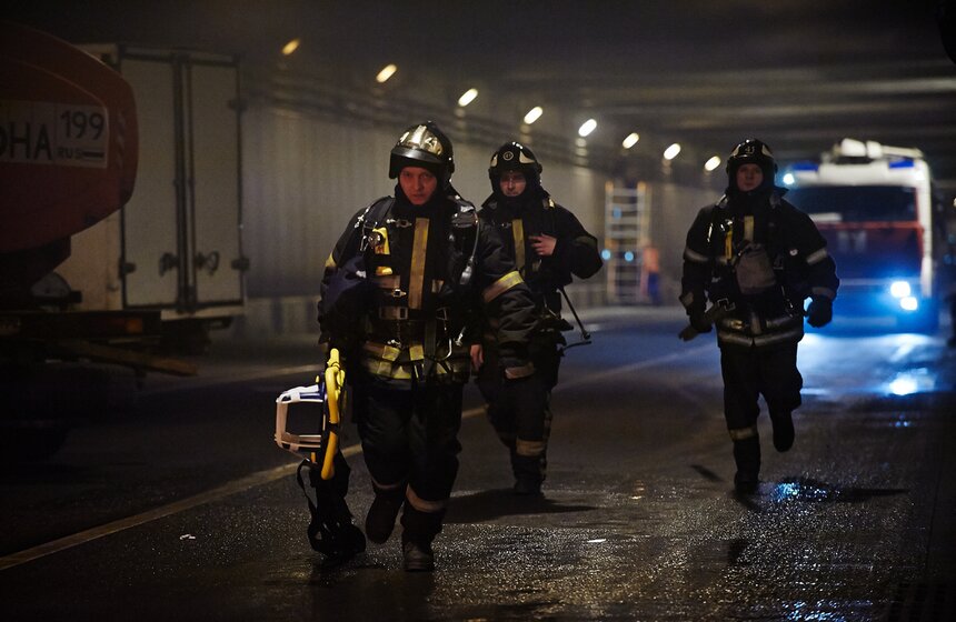 В Алабяно-Балтийском тоннеле прошли учения спасателей МЧС 14 фото