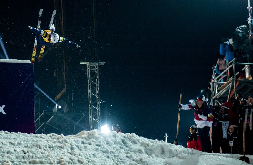 В Москве прошел этап кубка мира по лыжной акробатике 11 фото