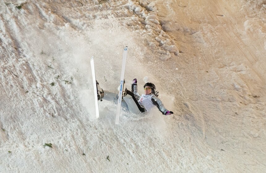 В Москве прошел этап кубка мира по лыжной акробатике 9 фото