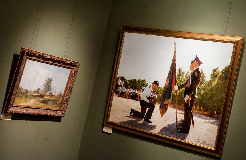 В школе Андрияки открылась выставка "История России" 14 фото