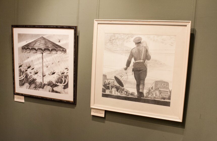 В школе Андрияки открылась выставка "История России" 10 фото