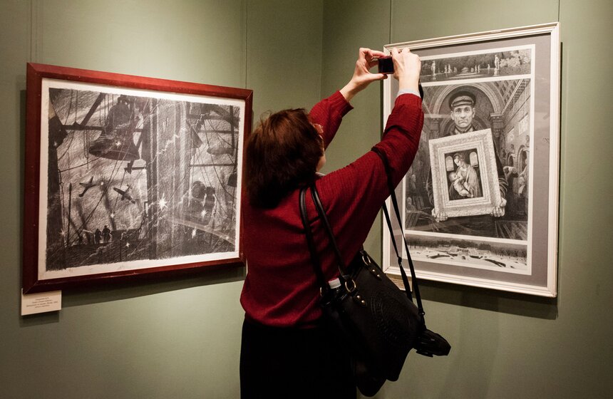 В школе Андрияки открылась выставка "История России" 12 фото