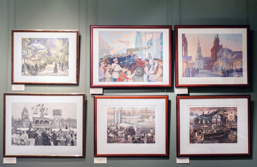 В школе Андрияки открылась выставка "История России" 19 фото