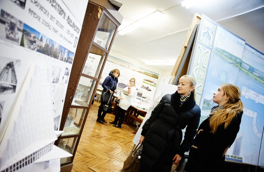 В ГУЗе состоялась выставка творческих работ молодых архитекторов 11 фото