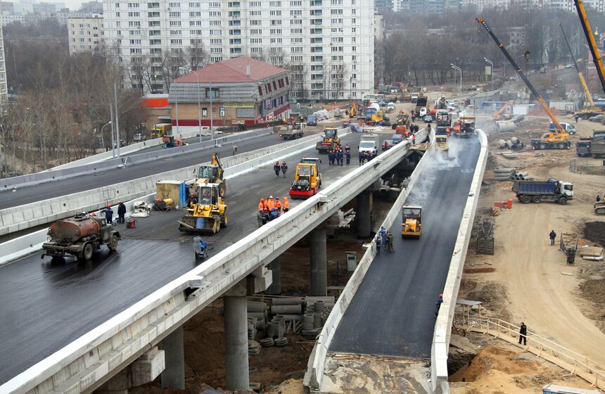 Мэр Москвы посетил строительство трассы от Бусиновской развязки 21 фото